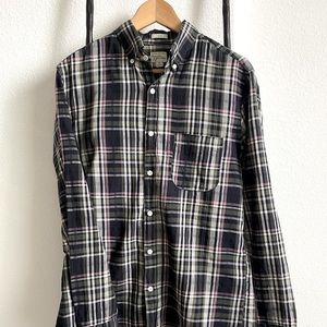 J Crew Mens plaid button down shirt size: medium slim